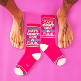 Cats Don't Give A Fuck Gym Crew Socks - The Regal Find