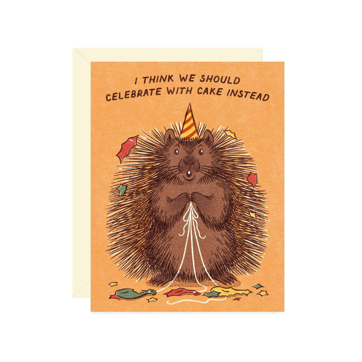 Porcupine Birthday Cake Card