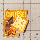 Cheese! Mouse funny animal Sticker - The Regal Find