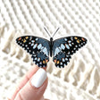 Clear Blue Speckled Butterfly Sticker, 2.5x1.5in - The Regal Find