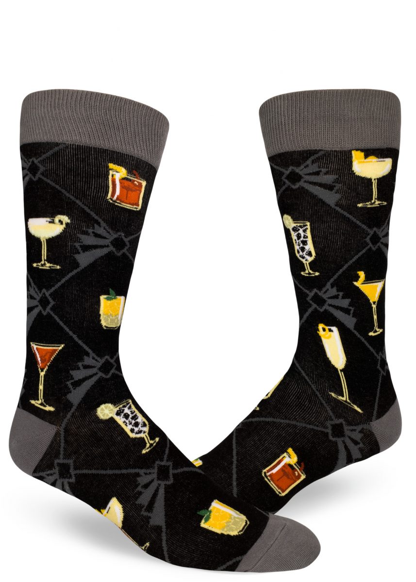 Men's Crew Socks - Speakeasy Cocktails