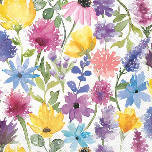 Paper Cocktail Napkins Pack of 20Summer Floral cream