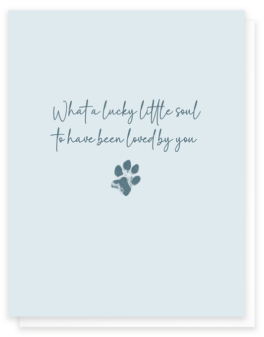 Lucky Little Soul, Pet Sympathy Greeting Card