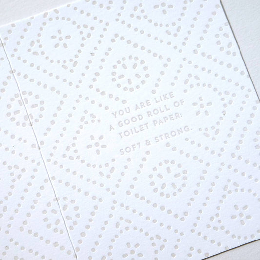 Soft & Strong Letterpress Greeting Card