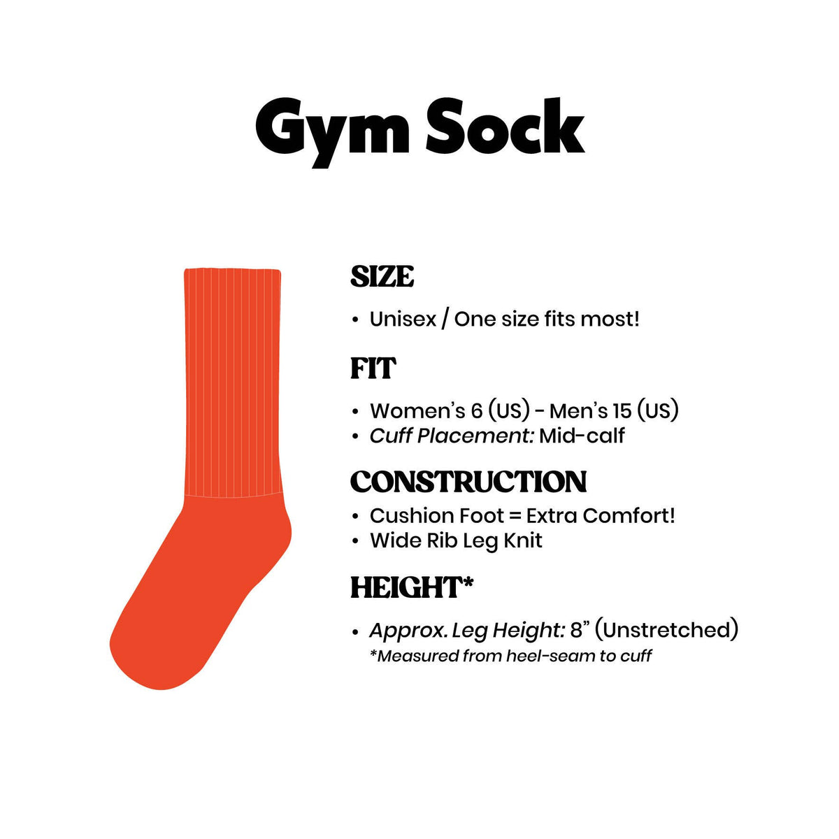 I ❤️ Hot Dogs Gym Crew Socks