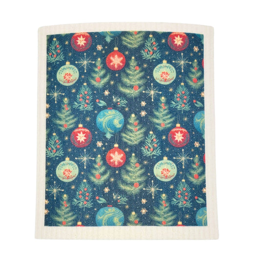 Christmas Ball and Tree Swedish Dishcloths - Gifts