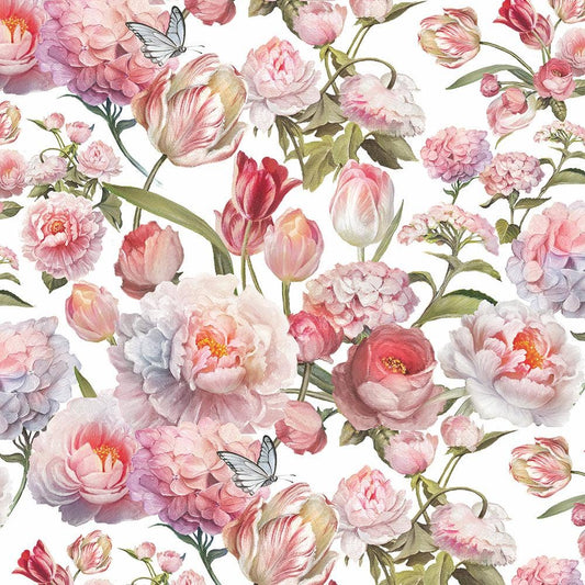 Cocktail Napkins - Roses & Tulips