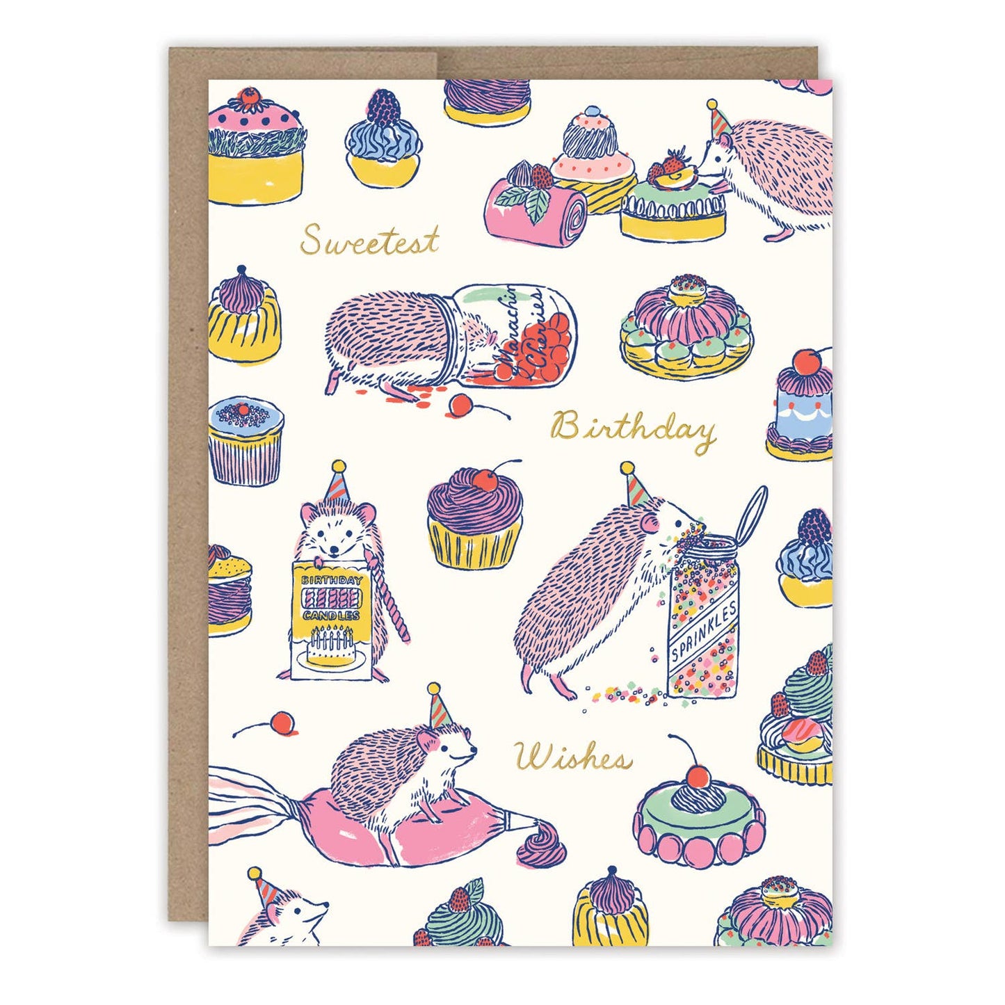 Sweet Treats Hedgehog Birthday Card