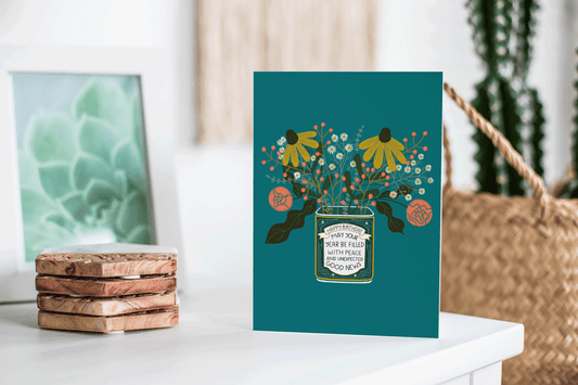 Birthday Flower Tin Greeting Card