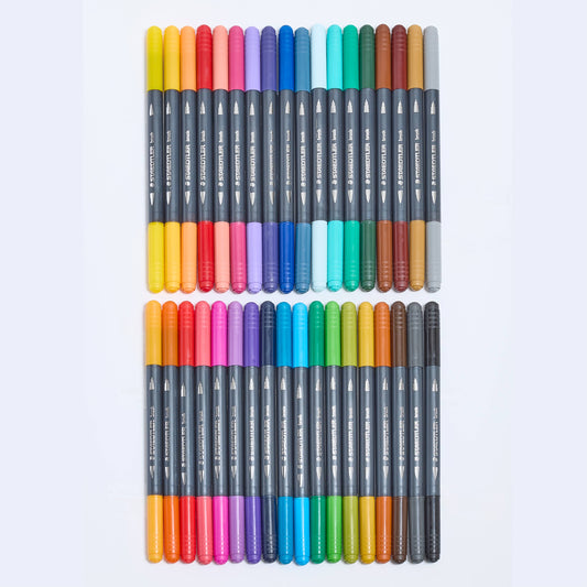 STAEDTLER Double-ended Watercolor Brush Pens, 36 Count