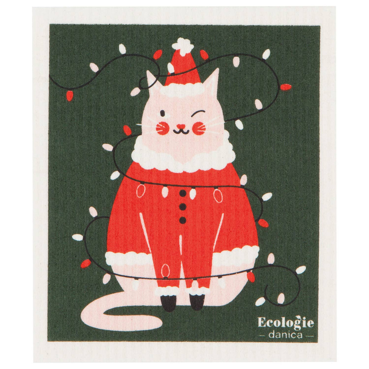 Festive Feline Swedish Dishcloth - The Regal Find