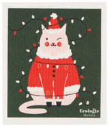 Festive Feline Swedish Dishcloth - The Regal Find