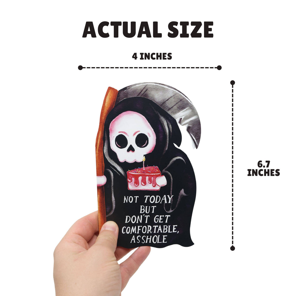 Grim Reaper Not Today - Birthday Card