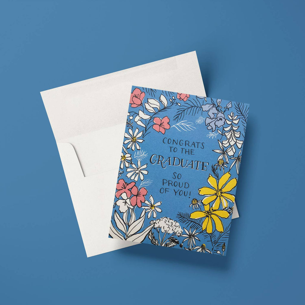 Floral Toile Graduate Greeting Card - The Regal Find