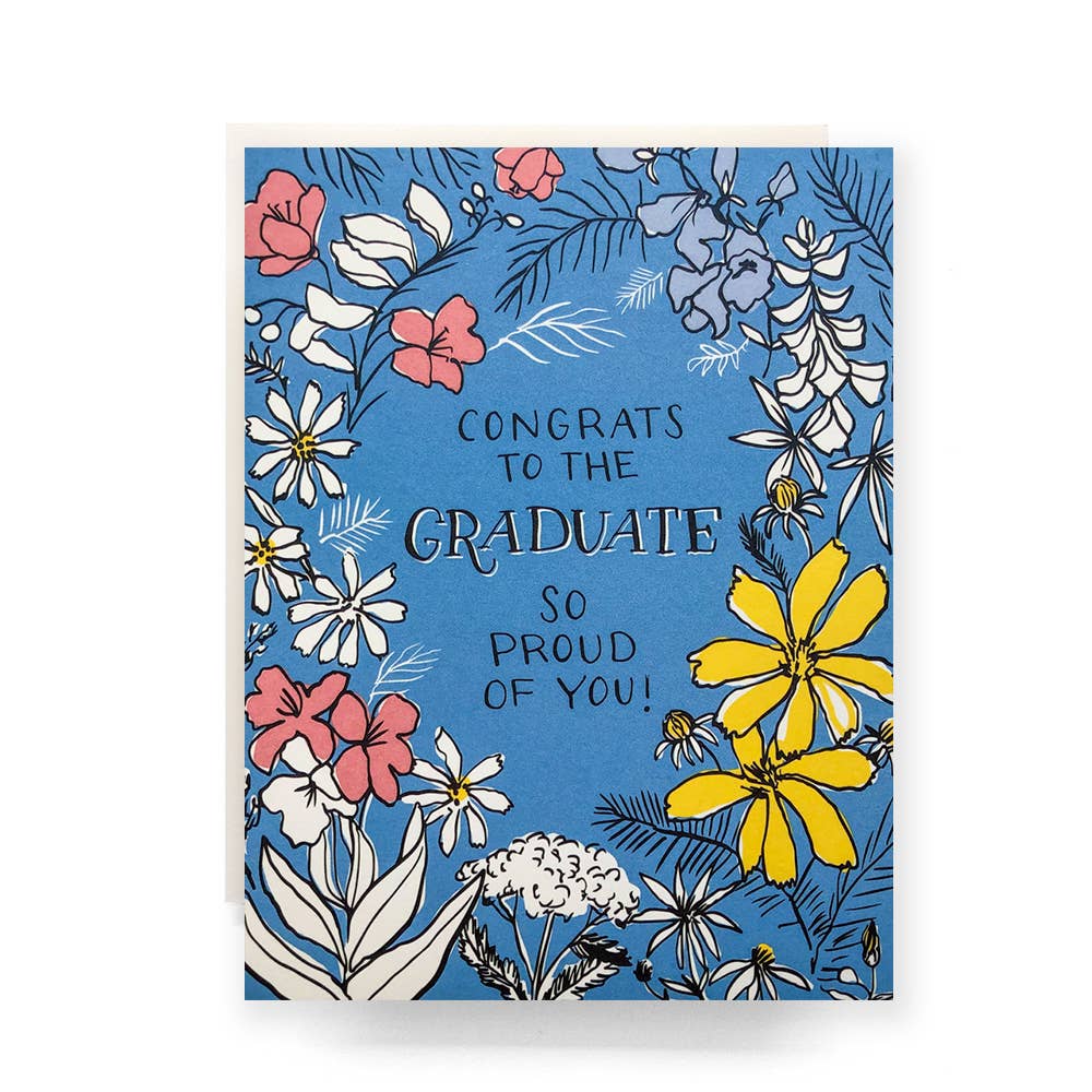 Floral Toile Graduate Greeting Card - The Regal Find