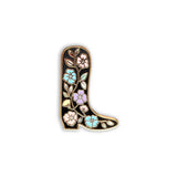 Folk Floral Cowboy Boot Enamel Pin - The Regal Find