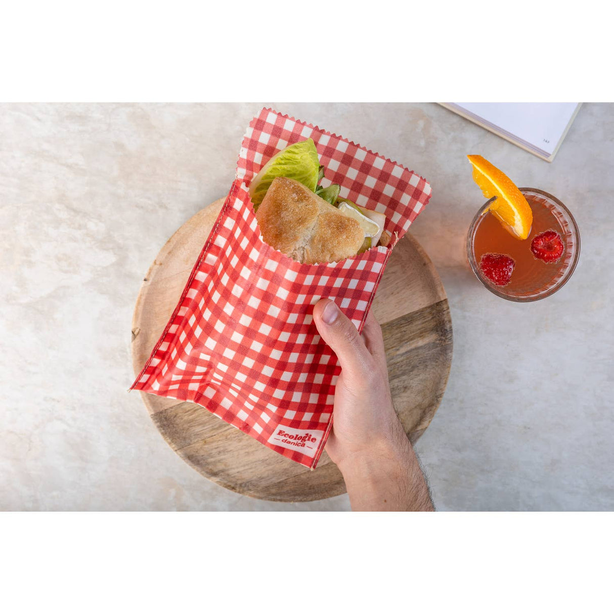 Gingham Dot Beeswax Sandwich Bag Set of 2 - The Regal Find