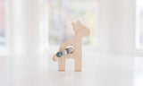 Giraffe Grasping Wooden Baby Toy with Teething Beads: CONFETTI - The Regal Find