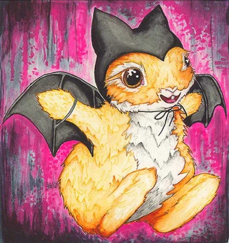 Halloween Bunny Sticker - Bat Bun - The Regal Find