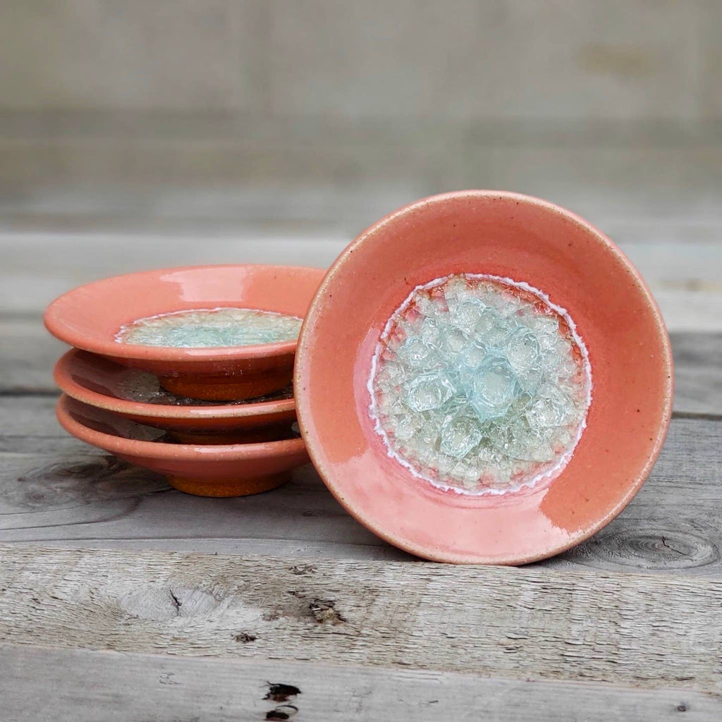 Handmade Ring Dish - Wasabi Dipping Dish - Pale Pink - The Regal Find