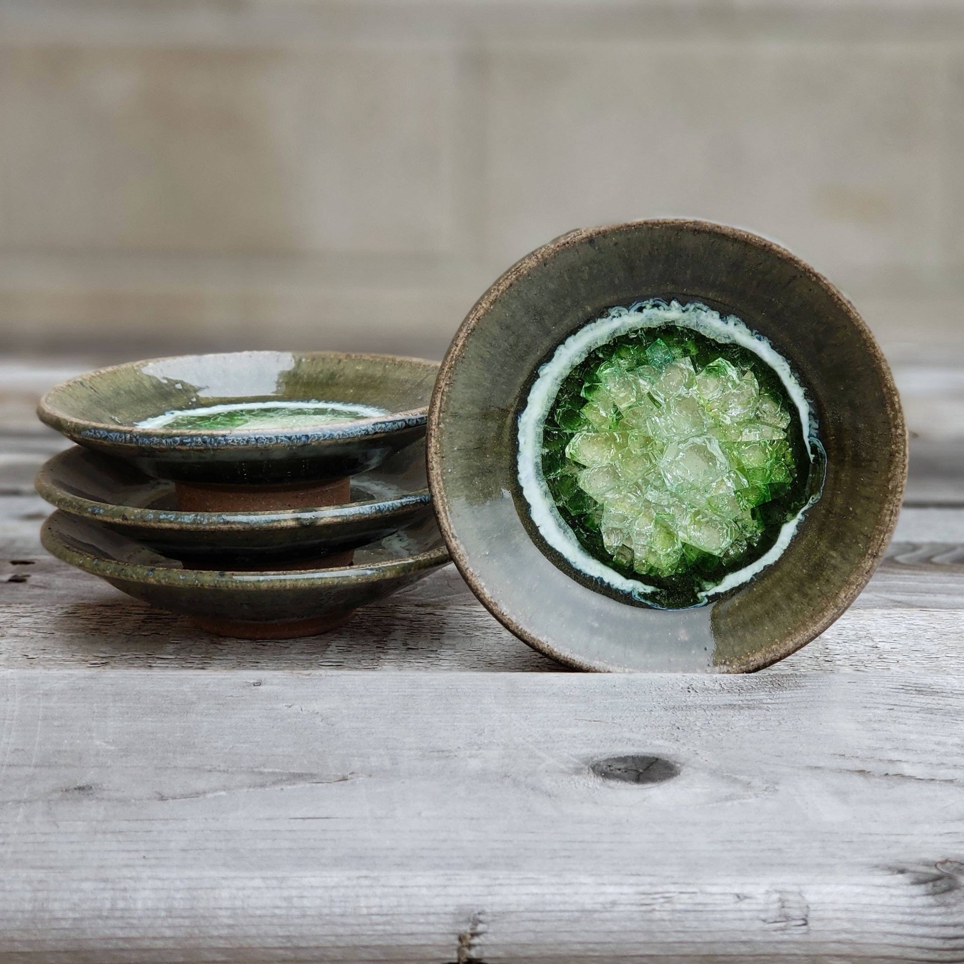 Handmade Ring Dish - Wasabi Dipping Dish - Pale Pink - The Regal Find