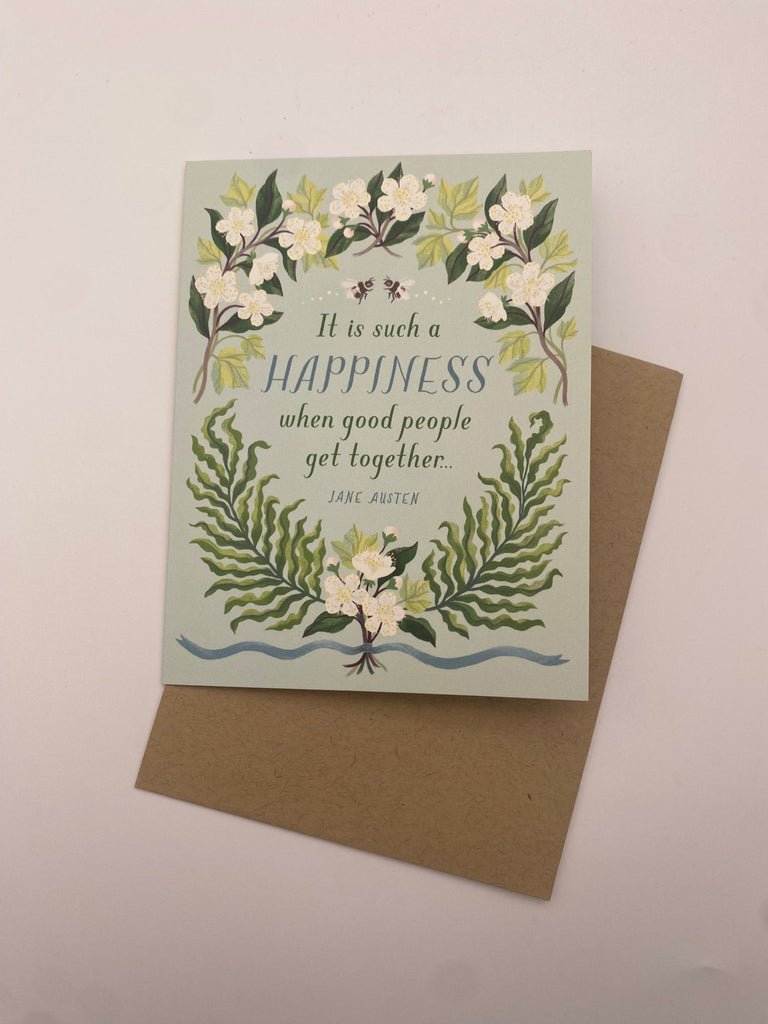 Happiness Together Wedding Card: Card with Envelope and Cello Jacket - The Regal Find