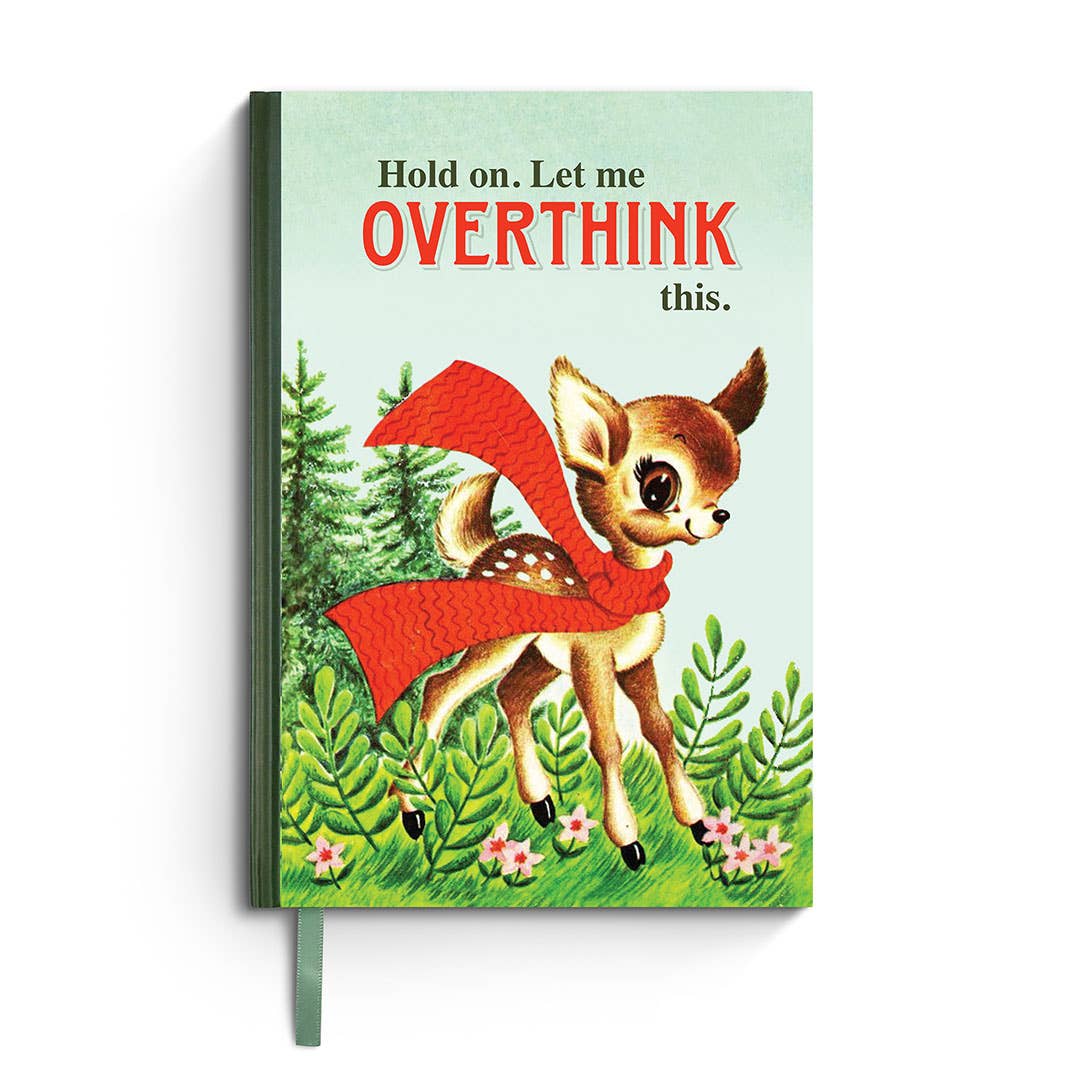 Hold On. Let Me Overthink This. - Funny Vintage Notebook - The Regal Find