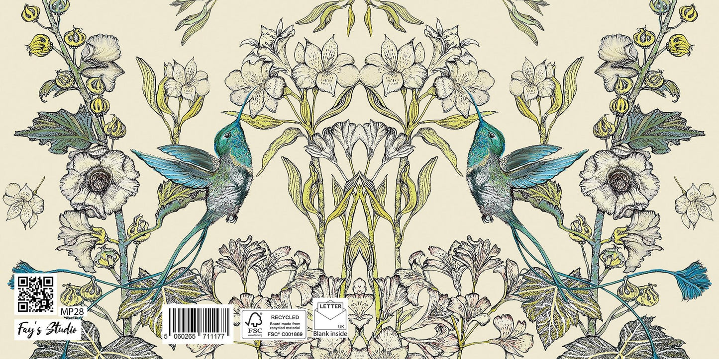 Hummingbird in Yellow Greeting Card - The Regal Find