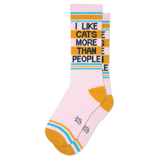 I Like Cats More Than People Gym Crew Socks - The Regal Find