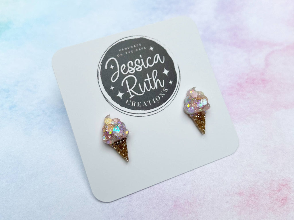 Ice Cream Cone Stud Earrings - The Regal Find