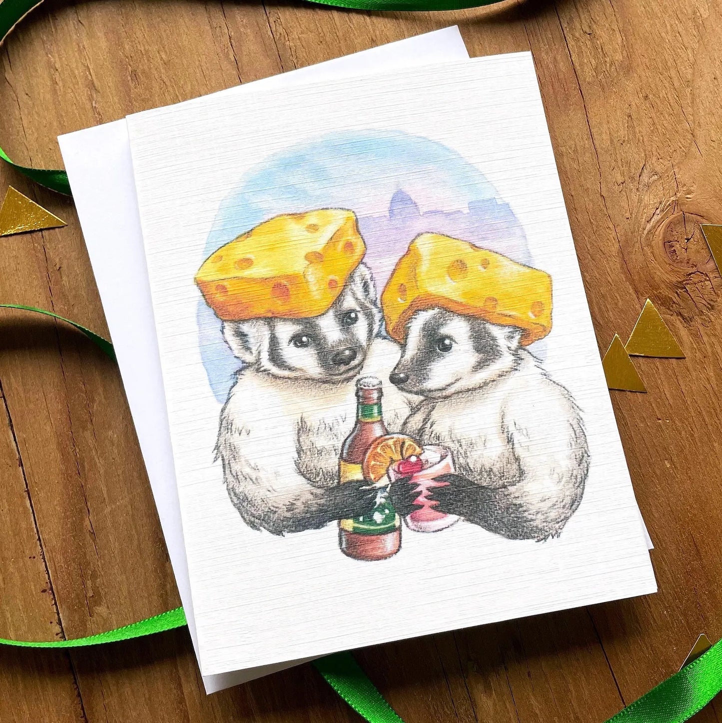 Cheesehead Badgers Greeting Card