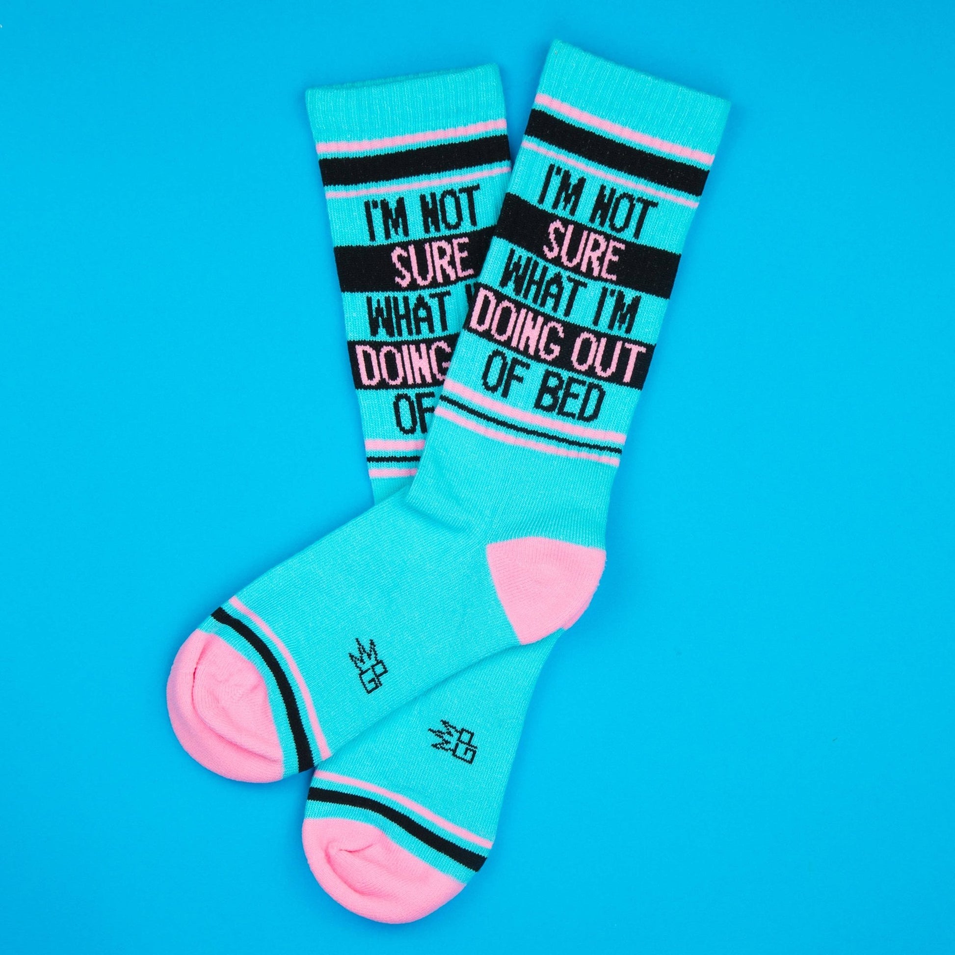 I'm Not Sure What I'm Doing Out Of Bed Gym Crew Socks - The Regal Find