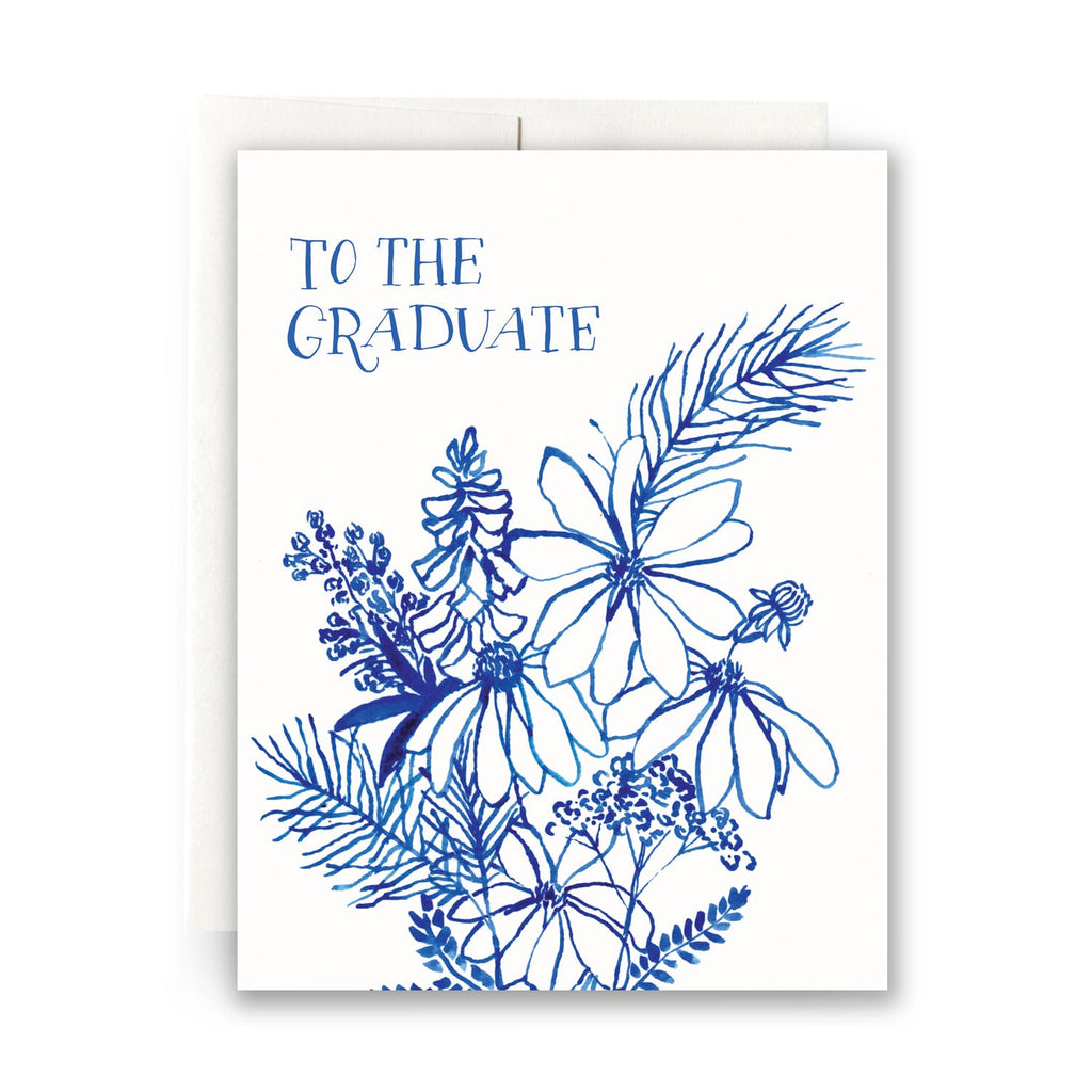 Indigo Wildflowers Graduate Greeting Card - The Regal Find