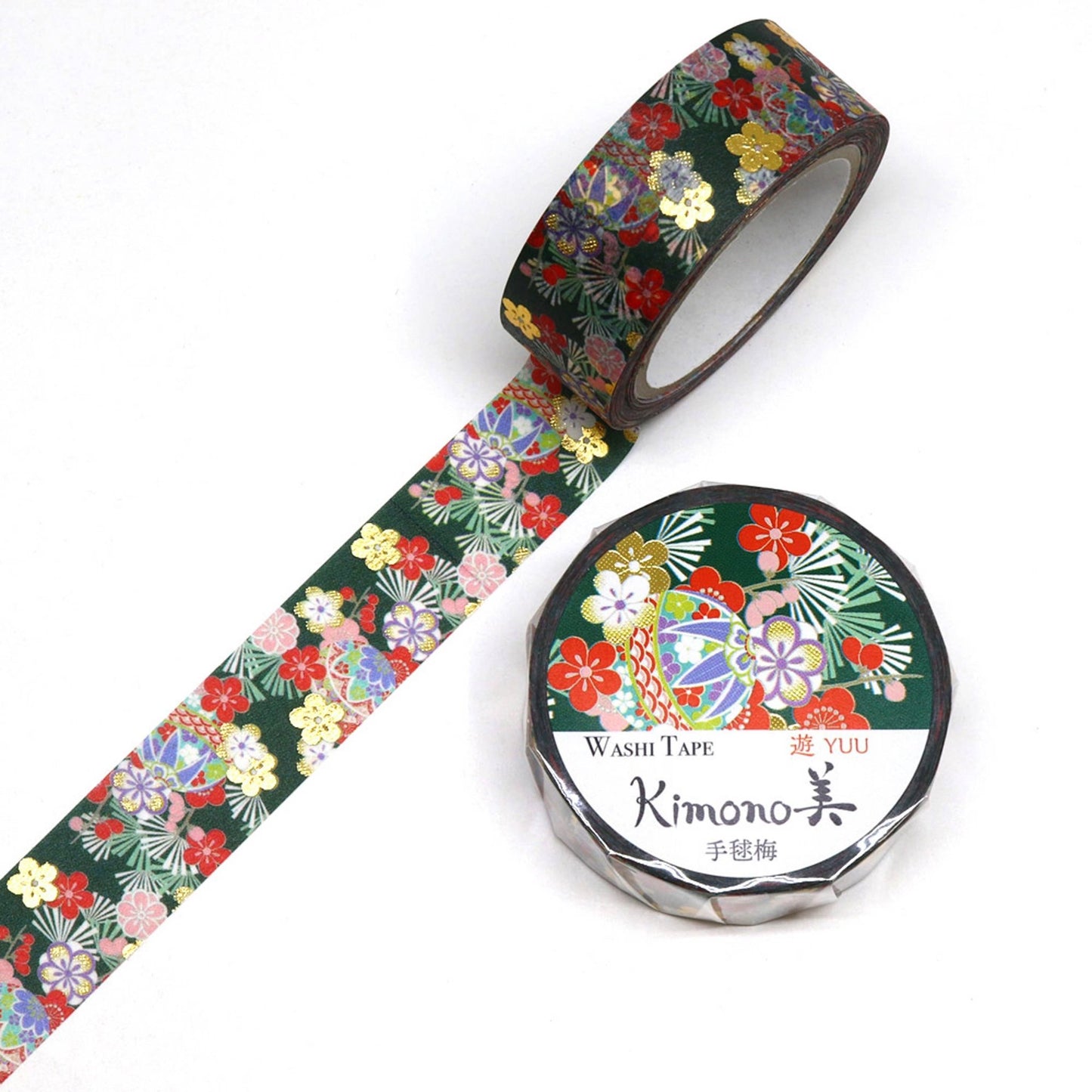 Kimono Beauty Mask Tape, 15Mm, Foil, Japaneese Handball - The Regal Find