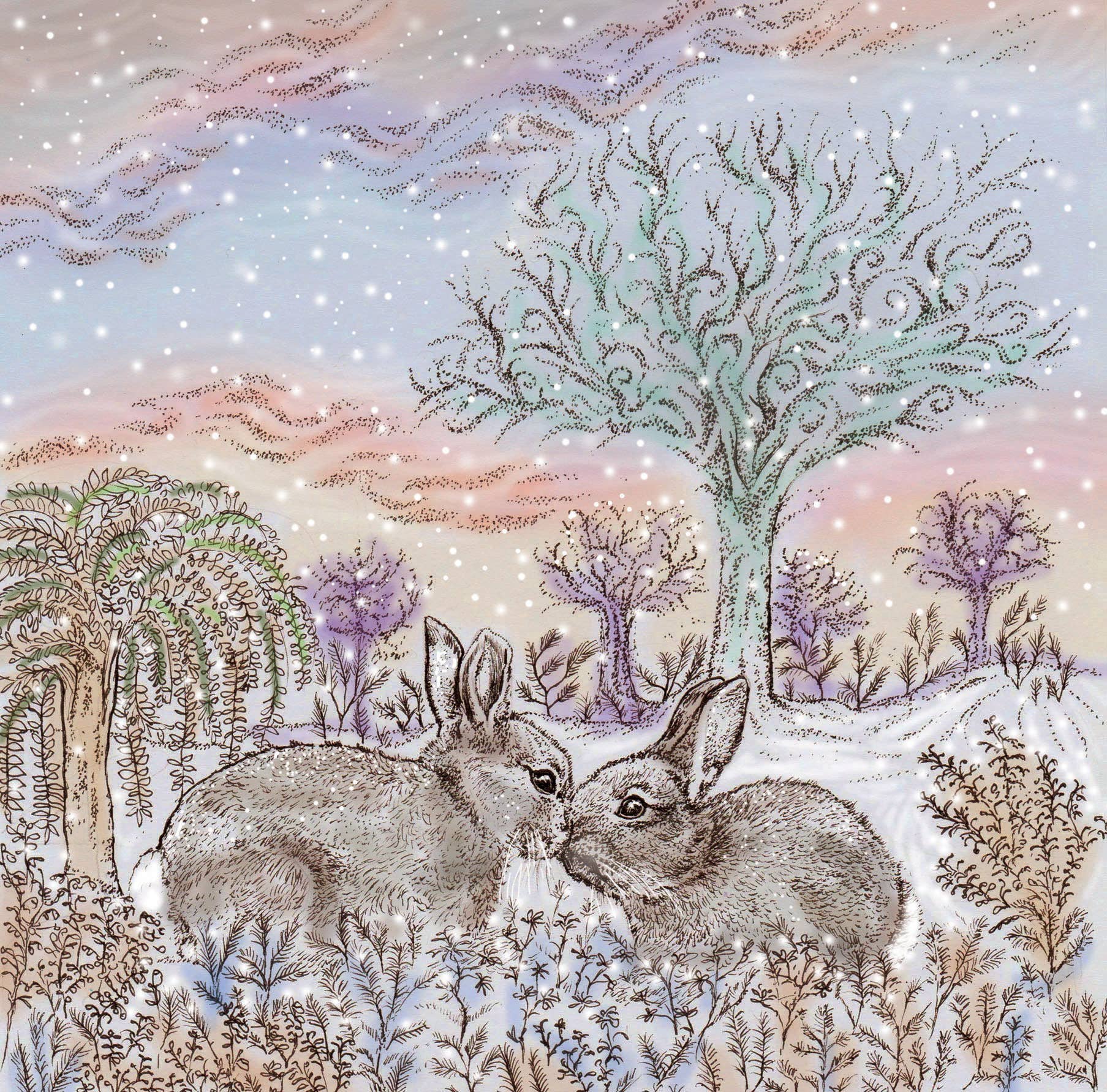 Kissing Bunnies Greeting Card - The Regal Find