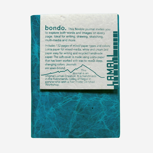 LAMALI Bondo Soft - Cover Handmade Journals: Blue - The Regal Find