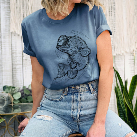 Largemouth Bass Fish - Unisex T-Shirt - The Regal Find