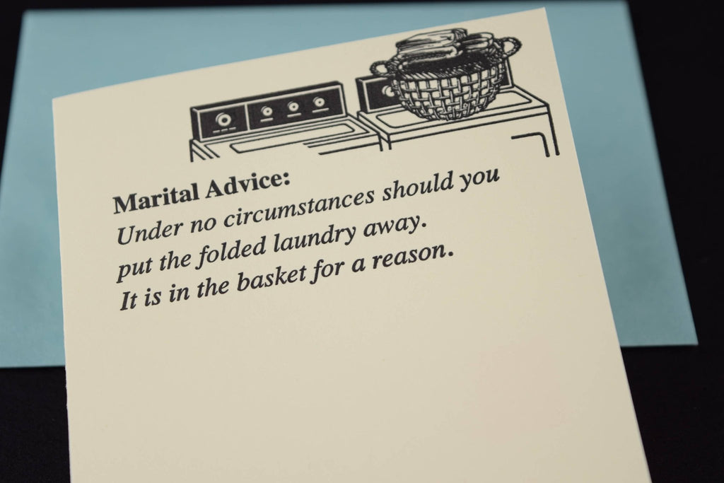 Laundry Marital Advice Card - The Regal Find