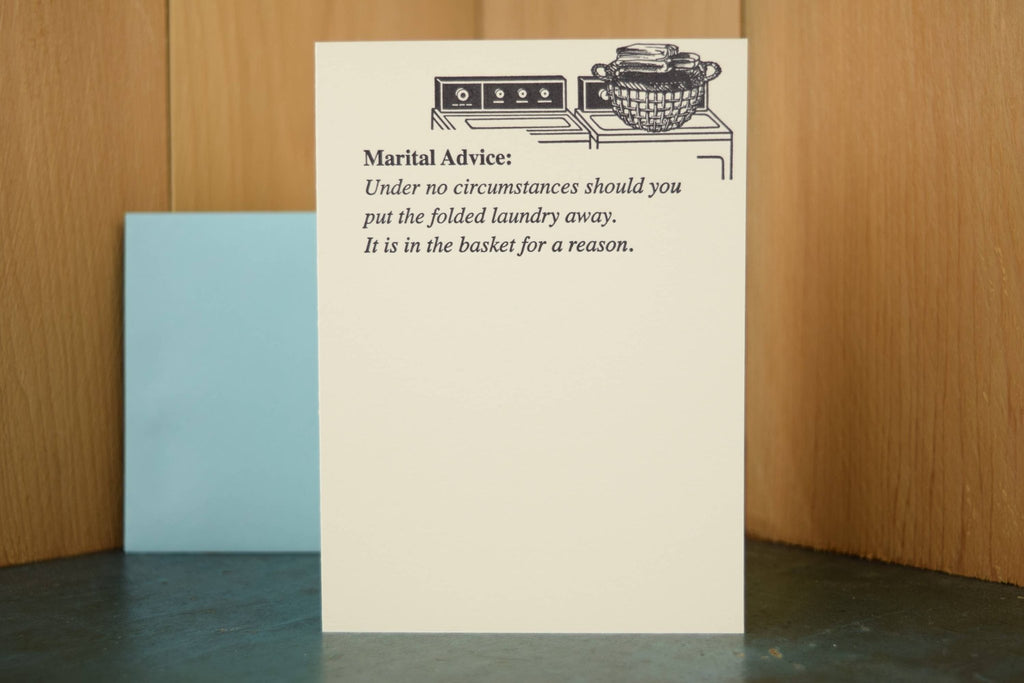 Laundry Marital Advice Card - The Regal Find