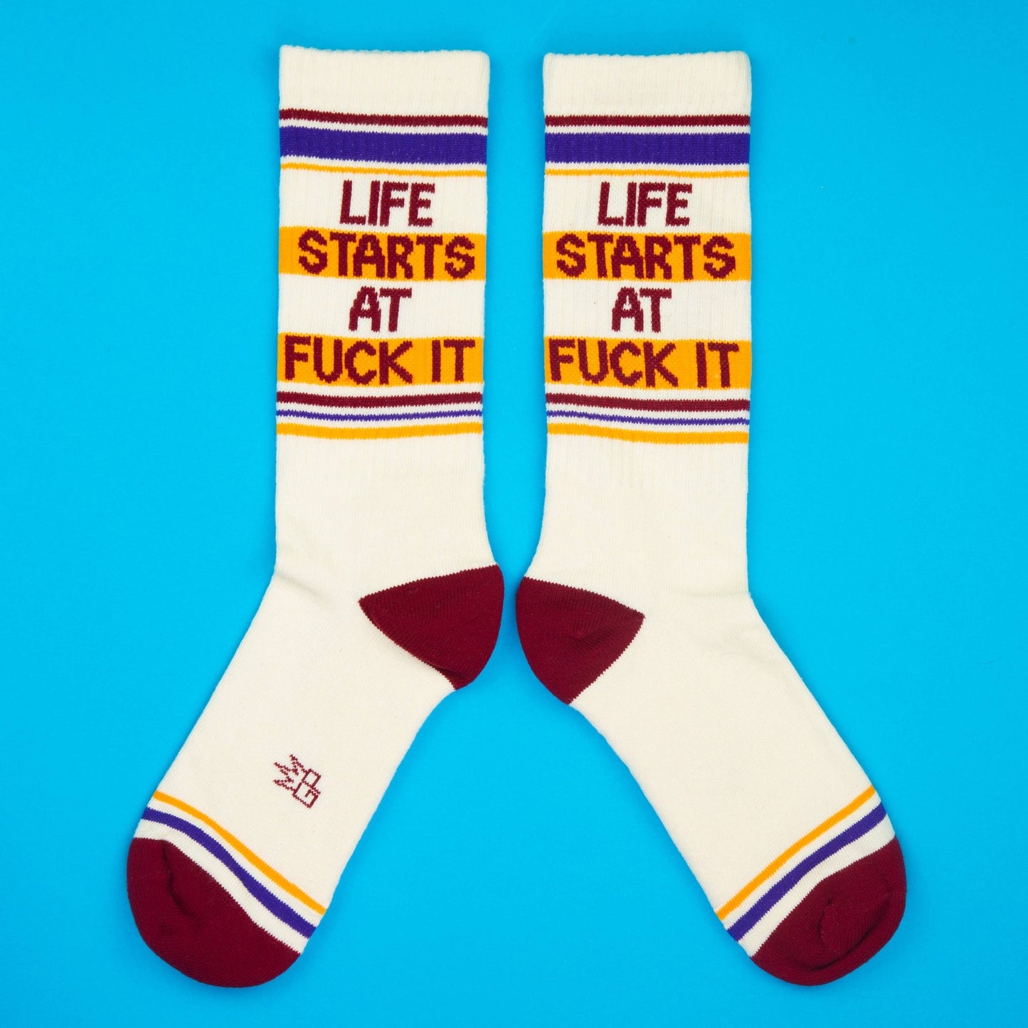 Life Starts At Fuck It Gym Crew Socks - The Regal Find