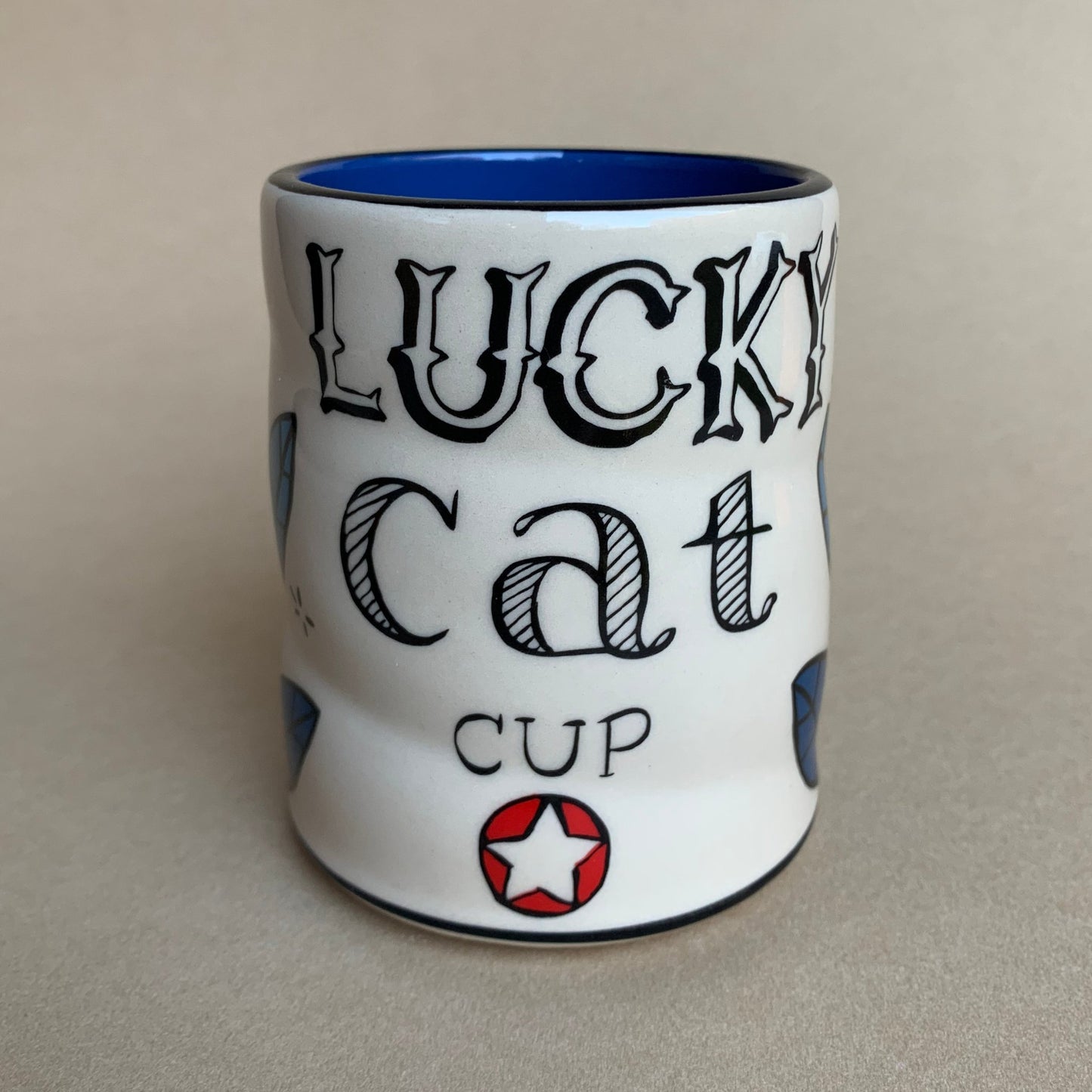 Lucky Cat (With Mouse) Cup - Large - The Regal Find