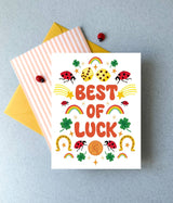 Lucky Charms (Dice, Ladybugs, Clovers) Good Luck Card - The Regal Find