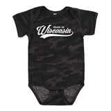 Made in Wisconsin Babie/Toddler Onesie: Red / New Born - The Regal Find