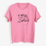 Mama Opossum with Babies - Womens Everyday Maple Tee: Bubblegum / Small - The Regal Find