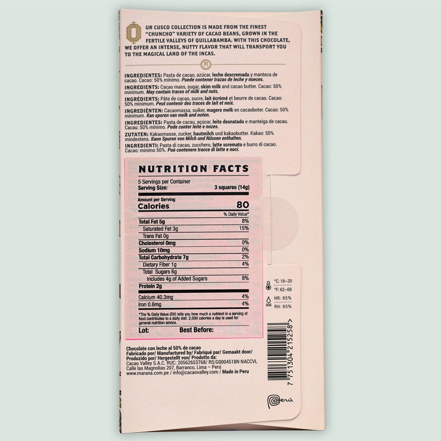 Maraná Milk Chocolate Bar Cusco 50% (Peruvian Chocolate) - The Regal Find