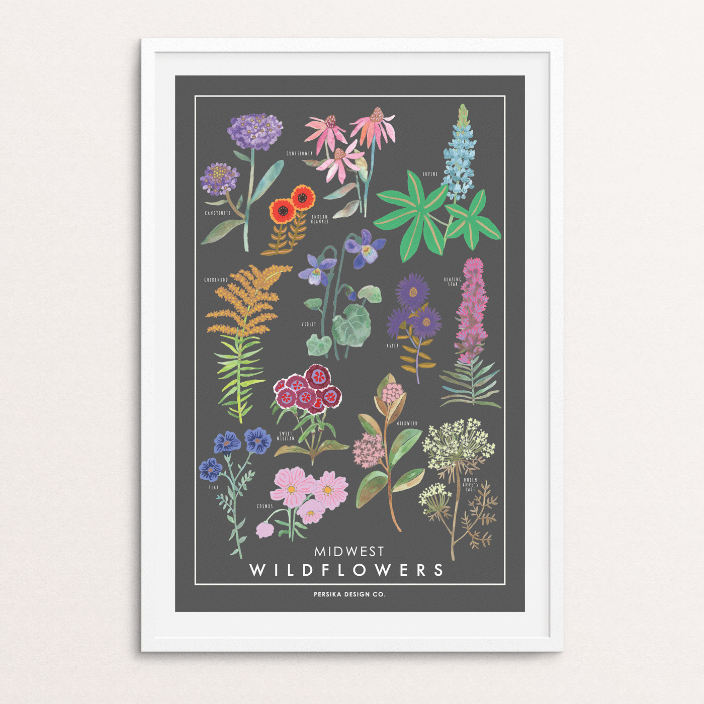 Midwest Wildflowers Art Print 11x17": 11x17" - The Regal Find