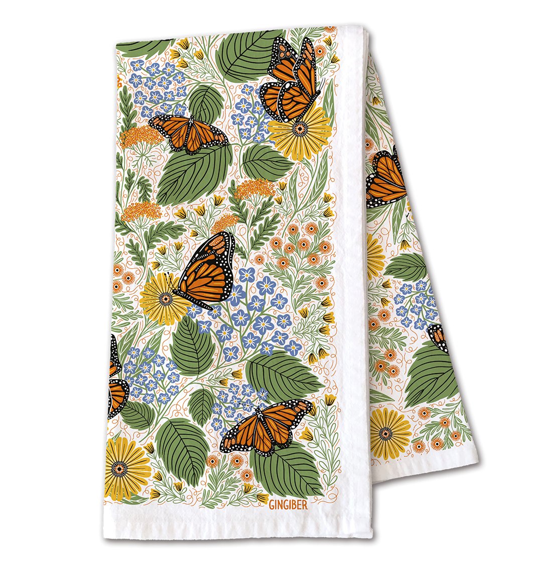 Monarch Garden Tea Towel - The Regal Find