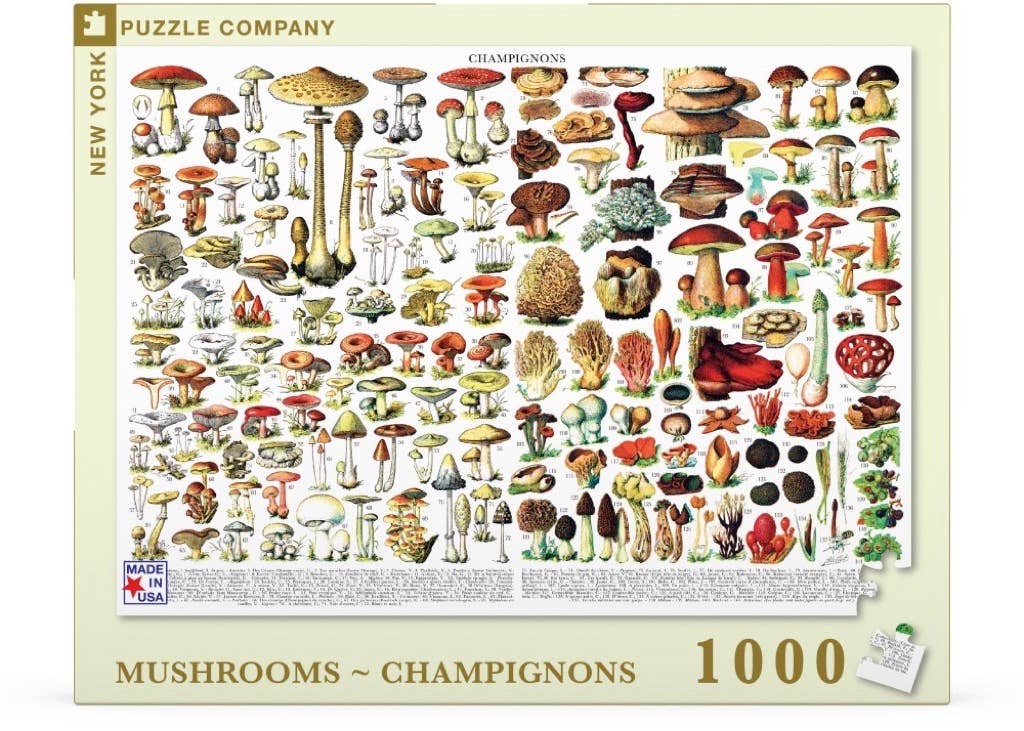 Mushrooms ~ Champignons - 1000 Piece Jigsaw Puzzle - The Regal Find