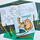 NEW - Coloring book, Animals on the phone - NEW: English - The Regal Find