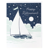 Nighttime Sailboat Retirement Card - The Regal Find